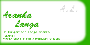 aranka langa business card